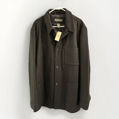 Chaqueta Banana Republic Coche/Tareas Negra Lana Cuello Botones Bolsillos Talla XL Foto 1 de 4