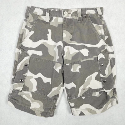 Shorts Armani Exchange Masculino 30 Pequeno Cinza Camuflado Carga Baggy Y2K Exército Militar - Imagem 1 de 4