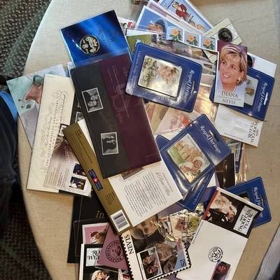 Huge Lot Of Stamps Coins Magnets Princess Diana Royal Family - Image 1 of 4