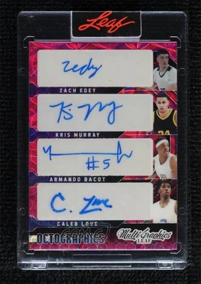 2022 Leaf MultiGraphics Pink Kaleidoscope /15 Zach Edey Kris Murray #OG-6 Auto - Image 1 of 2