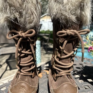 Sorel Winter Schneestiefel Damen 12 Joan of Arctic groß braun schwarz Kunstfell - Bild 1 von 14