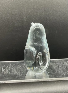 Art Glass Clear Penguin Figurine  Paperweight  - Picture 1 of 6