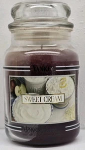 Yankee Candle - SWEET CREAM - Discontinued. BLACK BAND. Housewarmer. RARE. New - Picture 1 of 7