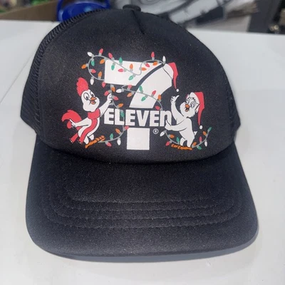 ¡Nuevo! 7-Eleven 7-11 Navidad Camionero Snap Back Sombrero Pollos Foto 1 de 2