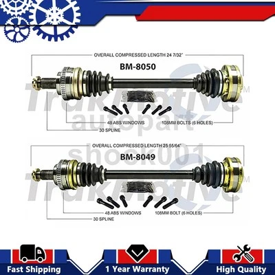 2 ejes traseros TrakMotive CV eje articulado para BMW M3 2006 2005 2004 2003 2002 Foto 1 de 3