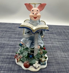 VTG Clothtique Disney Showcase Winnie the Pooh PIGLET Caroling Christmas Figure - Picture 1 of 7