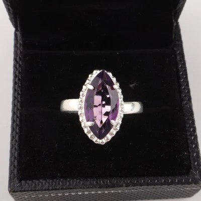 Amethyst Gemstone 925 Sterling Silver Ring Handmade Jewelry Ring For Gift - Image 1 of 3