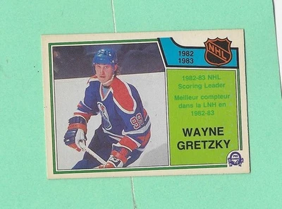 '83-'84 O-Pee Chee Wayne Gretzky líder anotador #217 casi nuevo Foto 1 de 2