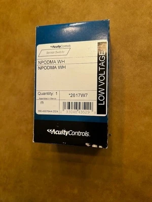 Acuity Controls nLight NPODMA WH Sensor Switch Wall Switch On/Off WallPod 2617W7 - Image 1 of 3