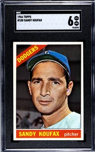 SGC 6 - 1966 Topps #100 Sandy Koufax Los Angeles Dodgers HOF - Picture 1 of 2
