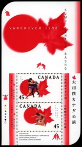 Canada Stamps Souvenir Sheet of 2, Sumo Canada Basho, #1724b MNH - Bild 1 von 1