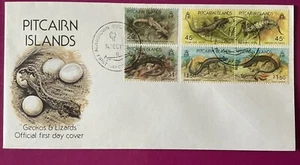 Pitcairn Is 1993 Lizards set of 6 sg.436-41 FDC - Picture 1 of 1