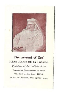 1904 MOTHER MARY OF PASSION DIED IN 1904 HOLY CARD PRINT IN CANADA - Foto 1 di 2