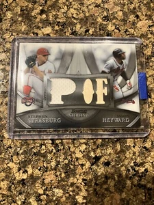 Bowman Sterling 2010 doble reliquia novatos Stephen Strasburg/Jason Heyward/199 - Imagen 1 de 2