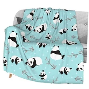 Soft Throw Blanket 40"x50" Lightweight Flannel Fleece Small (40"x50") Panda - Picture 1 of 7