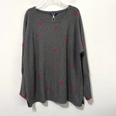 Joules Knitwear Kelly Polka Dot Sweater 14 Knit Finest Yarns Grey Long Sleeve - Image 1 of 4