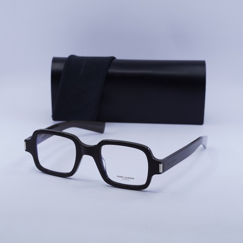 Saint Laurent SL720 OPT 004 Shiny Dark Brown 48mm Eyeglasses New Authentic