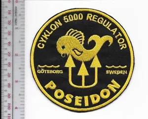 SCUBA Tauchen Schweden Poseidon Zyklon 5000 Regler Aufnäher Göteborg Schweden - Bild 1 von 1