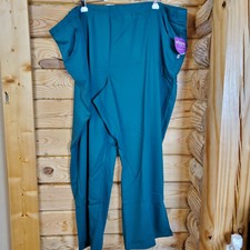 Urbane Ultimate Flare Leg Scrub Pant Women Plus 5Xl Hunter Green Elastic Waist