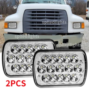 2x 7X6 5x7 LED Headlights Hi/Lo Fit for Ford F600 F700 F800 Ft800 Dump Truck C12 - Bild 1 von 12