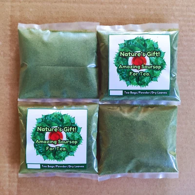 Hojas de guanábana en polvo Guanábana Graviola Guyabano té de hierbas orgánico de Ceilán Foto 1 de 4