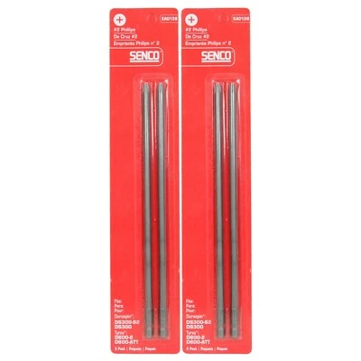 Senco EA0128 DuraSpin #2 Phillips привод бит 2 упаковки по 2 бит для DS300-S2 DS300 - Изображение 1 из 2