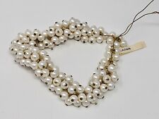 144 pcs 6mm Round White Pearl Beads Japanese Plastic Pearls with Gold Metal Loop