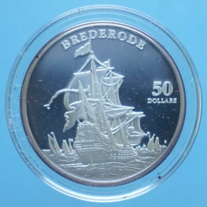 ISOLE MARSHALL 50 DOLLARI 1998 BREDERODE ARGENTO SILVER COIN PROOF - Foto 1 di 2
