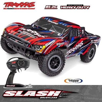 TRAXXAS# TRX58334-4-RED Slash 1/10 2WD Short-CourseTruck Rot RTR BL-2S Clipless - Bild 1 von 4