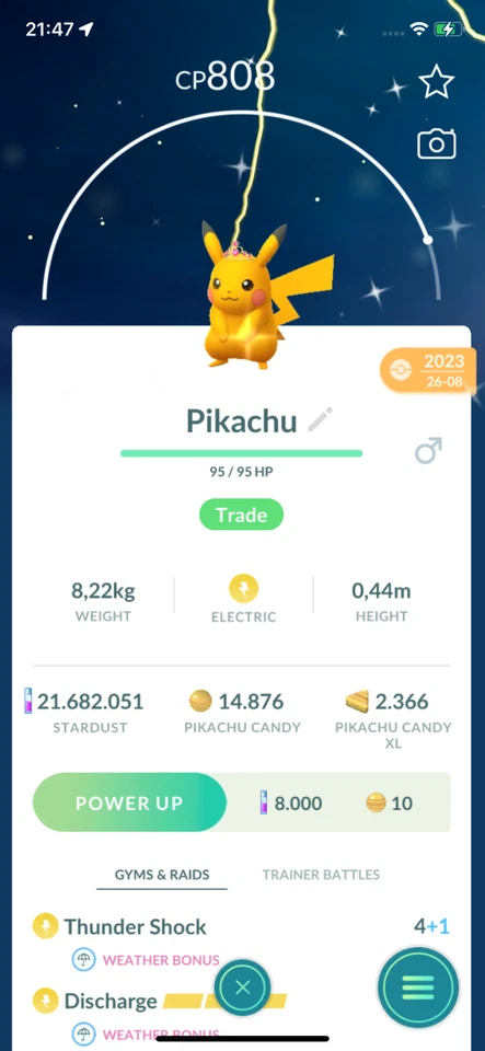✨Pokemon | SHINY PINK Quartz Crown Pikachu | Registered 20k Dust ONLY✨ - Image 1 of 1