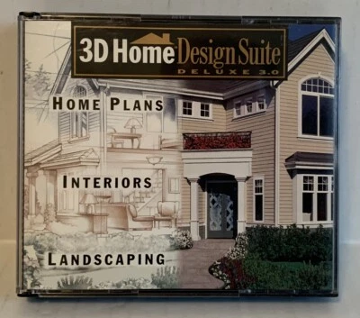 Broderbund 3D Home Design Suite Deluxe Ver 3.0 6 CD ROMs USED UNTESTED - Image 1 of 4