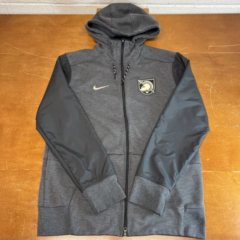 Army Black Knights Jacket Mens Medium Gray Full Zip Long Sleeve Nike Dri Fit Cover