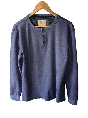 Top Henley de punto térmico grueso azul talla XL de Hudson & Barrow para hombre Foto 1 de 4