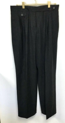 Pantalón informal Lands' End para mujer gris oscuro mezclado de lana con cremallera talla 10 Foto 1 de 4