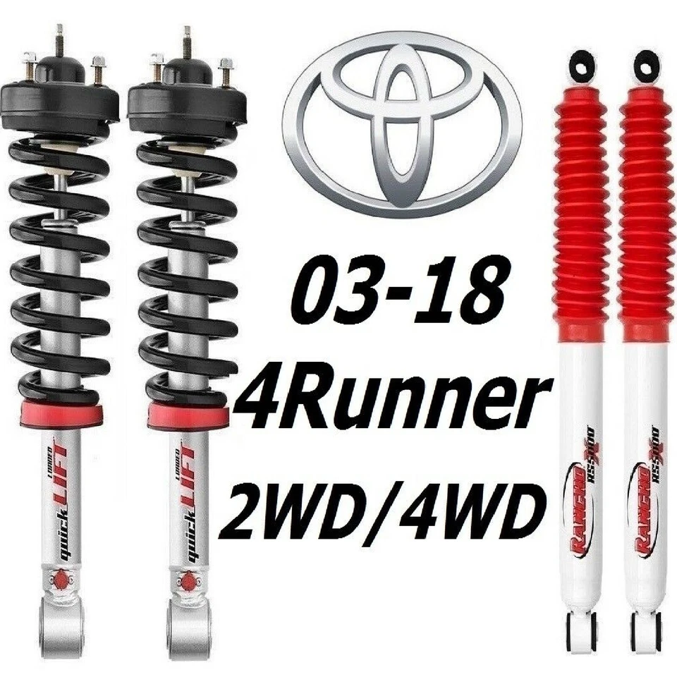 Amortiguadores traseros Rancho Quicklift Struts y RS5000X para Toyota 4Runner 03-18 2x2/4x4 Foto 1 de 1