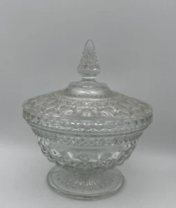 Piatto porta caramelle vintage Wexford ancoraggio con piedini trasparenti e coperchio - Foto 1 di 5