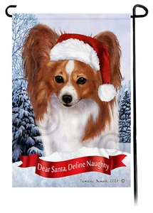 Dear Santa, Define Naughty Garden Flag - Red and White Papillon 097C - Picture 1 of 1
