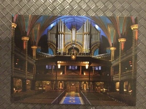 BASILIQUE NOTRE-DAME DE MONTREAL Postcard THE GREAT ORGAN UNUSED FREE P&P - Picture 1 of 2
