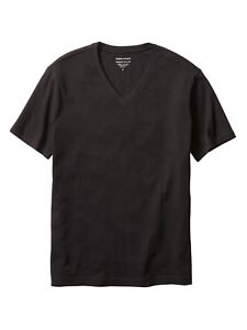 Banana Republic Men's Short Sleeve V Neck Tee Vee Premium-Wash T-Shirt S M L XL