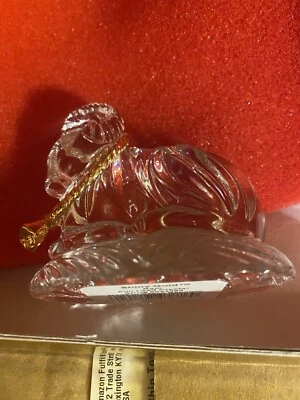 GORHAM Crystal & Gold RAM for Nativity In Original Box - Image 1 of 3