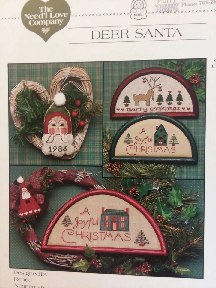 Dear Santa A Joyful Christmas Cross Stitch PATTERN Booklet/Leaflet - Image 1 of 1