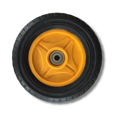 Mclane 8" Plastic Wheel w/double side bearing&tire Assy Rep. Part# 7058-8 - Image 1 of 4