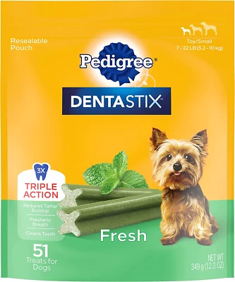 PEDIGREE DENTASTIX Dental Treats for Small Dogs Fresh Flavor, 12.66 Oz 51 Treats