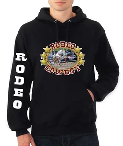 RODEO COWBOY Sweaters Hoodie for Men's Color Black - Picture 1 of 1
