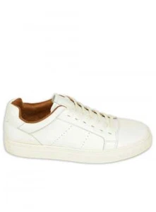 Calzado Frontal Bronx Cuero Blanco Taza Suela Entrenador Blanco - Imagen 1 de 3
