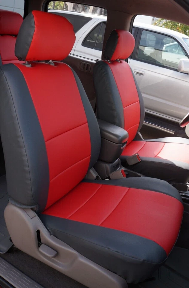 para TOYOTA TACOMA 1999-2004 S. CUERO AJUSTE PERSONALIZADO 2 FUNDAS ASIENTO DELANTERO 13 COLORES Foto 1 de 4