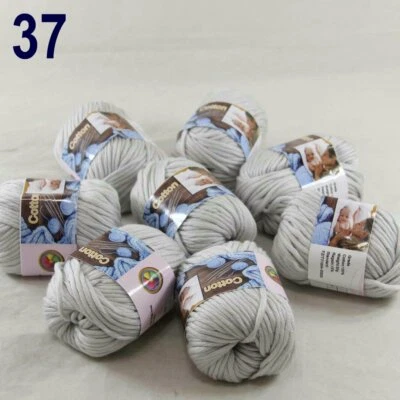 Venta 8 bolas x 50 g mantas gruesas de algodón súper suaves alfombras de mano hilo de tejer 37 Foto 1 de 4