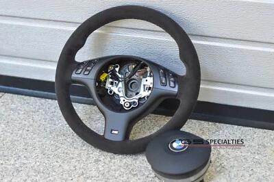 BMW E46 M3 E39 M5 OEM Alcantara Steering Wheel Suede M Sport Upgrade THICK ZHP - Image 1 of 4