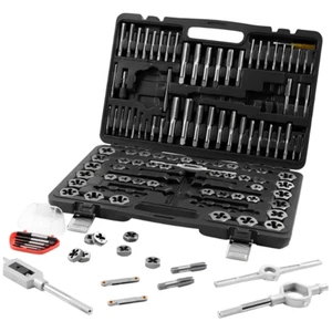 116-Piece Tap & Die Set Metric/SAE Bearing Steel Threading Tool w/Case - Picture 1 of 8