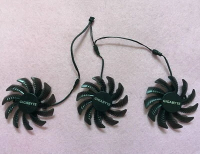 Set of 3 Fan Cooler Fan For GIGABYTE GTX 970 GV-N970 PLD08010S12H 75mm - Image 1 of 4